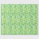 Groene klaver laat cadeaupapier (Vlak)