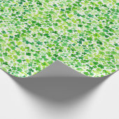 Groene klaver laat cadeaupapier (Hoek)