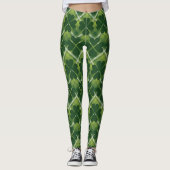 Groene klaver patroon met strepen St Patrick's Day Leggings (Voorkant)