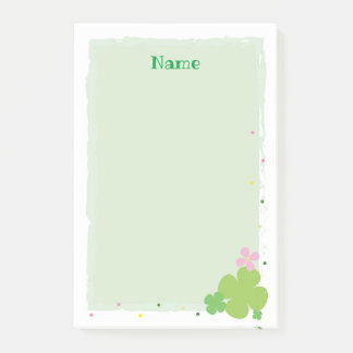 Groene Klaver Post it Notes Stationery