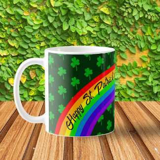 Groene klaver Regenboog St Patricks Dag  Koffiemok