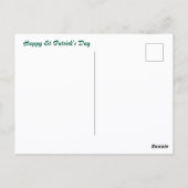 Groene Klaver Roze Bloesems St Patrick's Day Briefkaart (Achterkant)