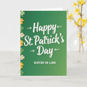 Groene Klaver Schoonzuster Kaart (Gele Bloem)