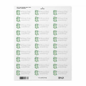 Groene Klaver Shamrock Retouradres Etiket (Full Sheet)