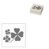 Groene klaver, shamrock, vier bladklaver rubberstempel (Gestempeld)