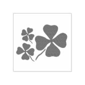Groene klaver, shamrock, vier bladklaver rubberstempel (Afrduk)