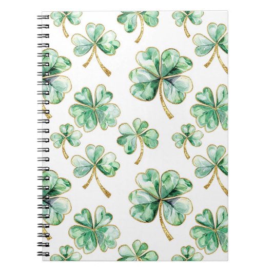 Groene Klaver St. Patrick's Dag Notitieboek (Voorkant)