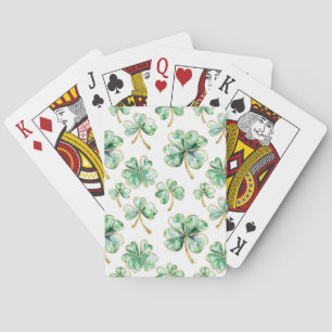 Groene Klaver St. Patrick's Dag Pokerkaarten