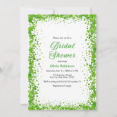 Groene Klaver St. Patrick's Day Ierse Bruidsdouche Kaart (Voorkant)