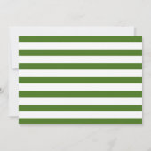 Groene klaver, strepen bruiloft verlofpartij kaart (Achterkant)