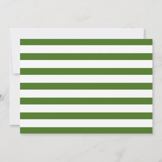 Groene klaver, strepen bruiloft verlofpartij kaart (Achterkant)