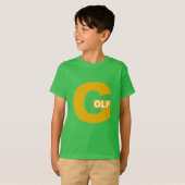 Groene klaver T-shirt Kinderen DESIGN GOLF (Voorkant volledig)