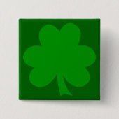 Groene Klaver Vierkante Button 5,1 Cm (Voorkant)