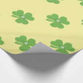 Groene klaver voor St. Patrick's dag Cadeaupapier (Hoek)