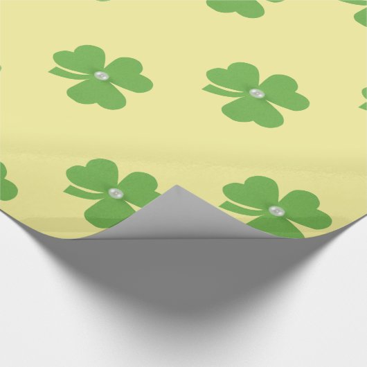 Groene klaver voor St. Patrick's dag Cadeaupapier (Hoek)