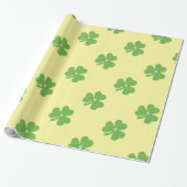 Groene klaver voor St. Patrick's dag Cadeaupapier (Uitgerold)