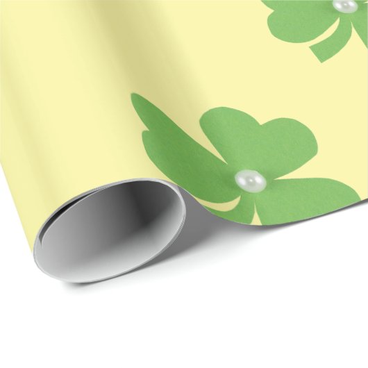 Groene klaver voor St. Patrick's dag Cadeaupapier (Rol Hoek)