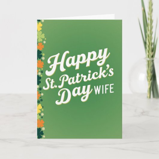 Groene Klaver Vrouw Kaart (Voorkant)
