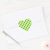 Groene klaver, witte parel voor St. Patrick's dag Hart Sticker (Envelop)
