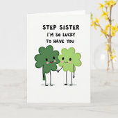 Groene Klaver Zus Kaart (Gele Bloem)