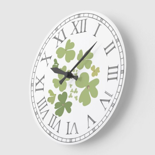 Groene klaverblad bloemblaadjes grote klok (Hoek)