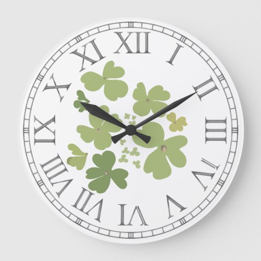 Groene klaverblad bloemblaadjes grote klok (Voorkant)