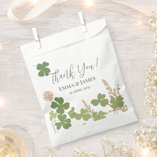 Groene klaverblad St. Patrick's Day Bedankt  Bedankzakje (Geknipt)