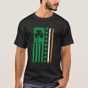 Groene Klaverblad Vlag St. Patrick's Dag Vintage T-shirt