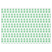 Groene klaverbladeren patroon op wit tafelkleed (Voorkant (Horizontaal))