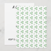Groene klavercirkels patroon kaart (Voorkant / Achterkant)