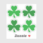 Groene klaverklaver met drie bladeren shamrock St  Sticker (Vel)