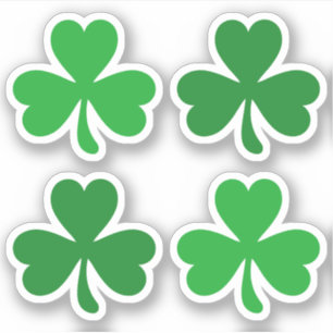 Groene klaverklaver met drie bladeren shamrock St  Sticker