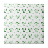 Groene klavermotieftegel tegeltje (Voorkant)