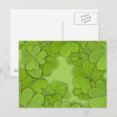 Groene Klavers Briefkaart (Voorkant / Achterkant)