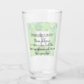 Groene Klavers Foto Welvaart Bijbel Verse Initiaal Glas (Achterkant)