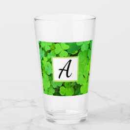 Groene Klavers Foto Welvaart Bijbel Verse Initiaal Glas
