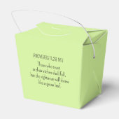 Groene Klavers Foto Welvaart Bijbelvers Schattige Bedankdoosjes (Achterkant)