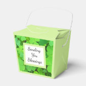 Groene Klavers Foto Welvaart Bijbelvers Schattige Bedankdoosjes (Voorkant Zijde)