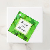 Groene Klavers Foto Welvaart Bijbelvers Schattige Bedankjes Labels (In situ)