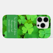 Groene Klavers Foto Welvaart Bijbelvers Schattige Case-Mate iPhone Case (Achterkant (horizontaal))