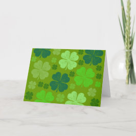 Groene Klavers, Geluks Klavers, Sint-Patricksdag Kaart