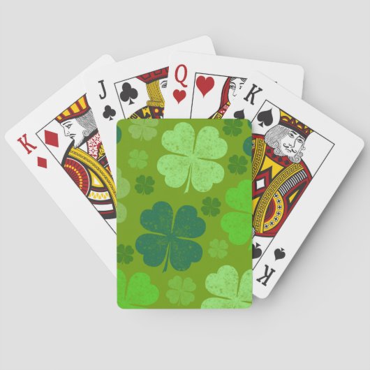 Groene Klavers, Geluks Klavers, St. Patrick's Dag Pokerkaarten (Achterkant)