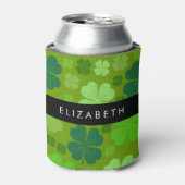 Groene Klavers, Lucky Clovers, Jouw naam Blikjeskoeler (Blikje Voorkant)