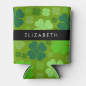 Groene Klavers, Lucky Clovers, Jouw naam Blikjeskoeler (Voorkant)