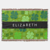 Groene Klavers, Lucky Clovers, Jouw naam Deken (Voorkant)