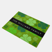 Groene Klavers, Lucky Clovers, Jouw naam Deurmat (Schuin)