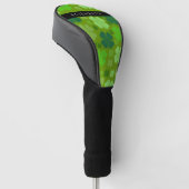 Groene Klavers, Lucky Clovers, Jouw naam Golfheadcover (Schuin)