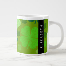 Groene Klavers, Lucky Clovers, Jouw naam Grote Koffiekop