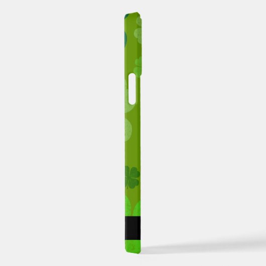 Groene Klavers, Lucky Clovers, Jouw naam iPhone Hoesje (Rechterkant)