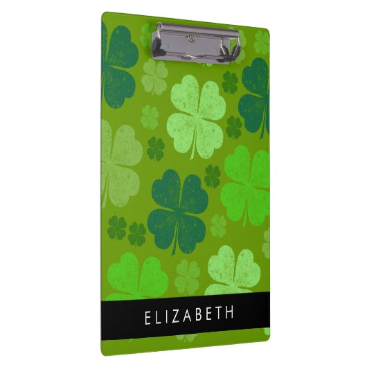 Groene Klavers, Lucky Clovers, Jouw naam Klembord (Rechts)